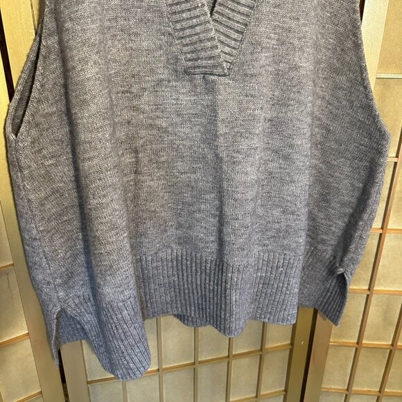 Anthropologie oversized pullover sweater vest in classic gray - One Size - New - Picture 5 of 9